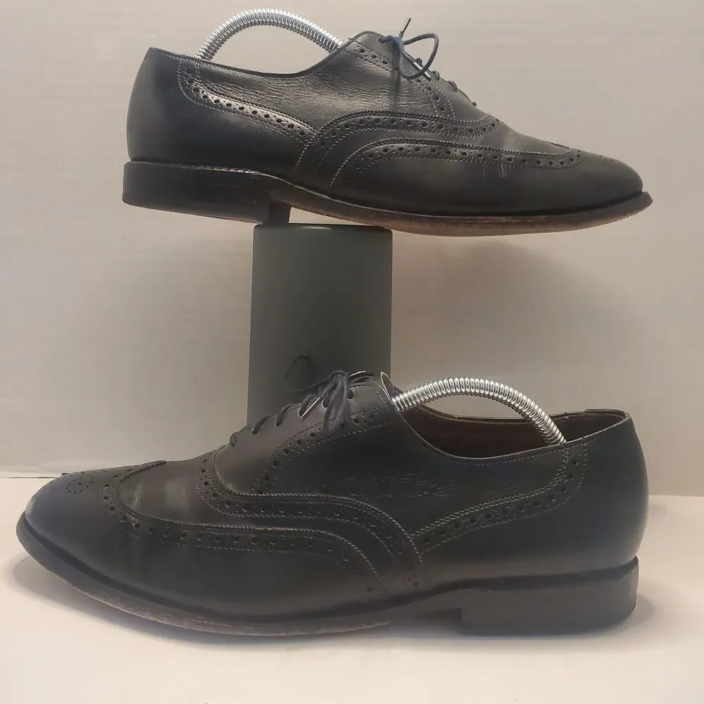 Allen Edmonds Chester Wingtip Oxford Men’s 10.5D Black Leather Dress Shoes 31185